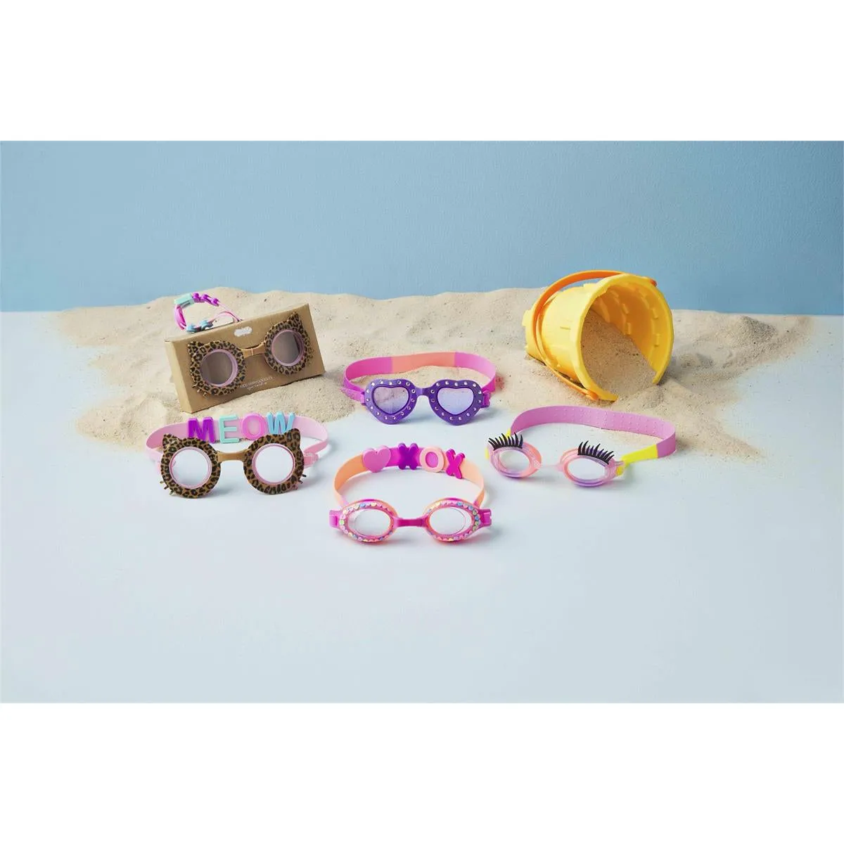 Mud Pie Silicone Character Swim Goggles - Girls