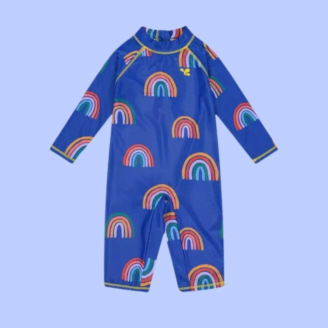 Muddy Puddles UV Protective Surf Suit - Blue Rainbow