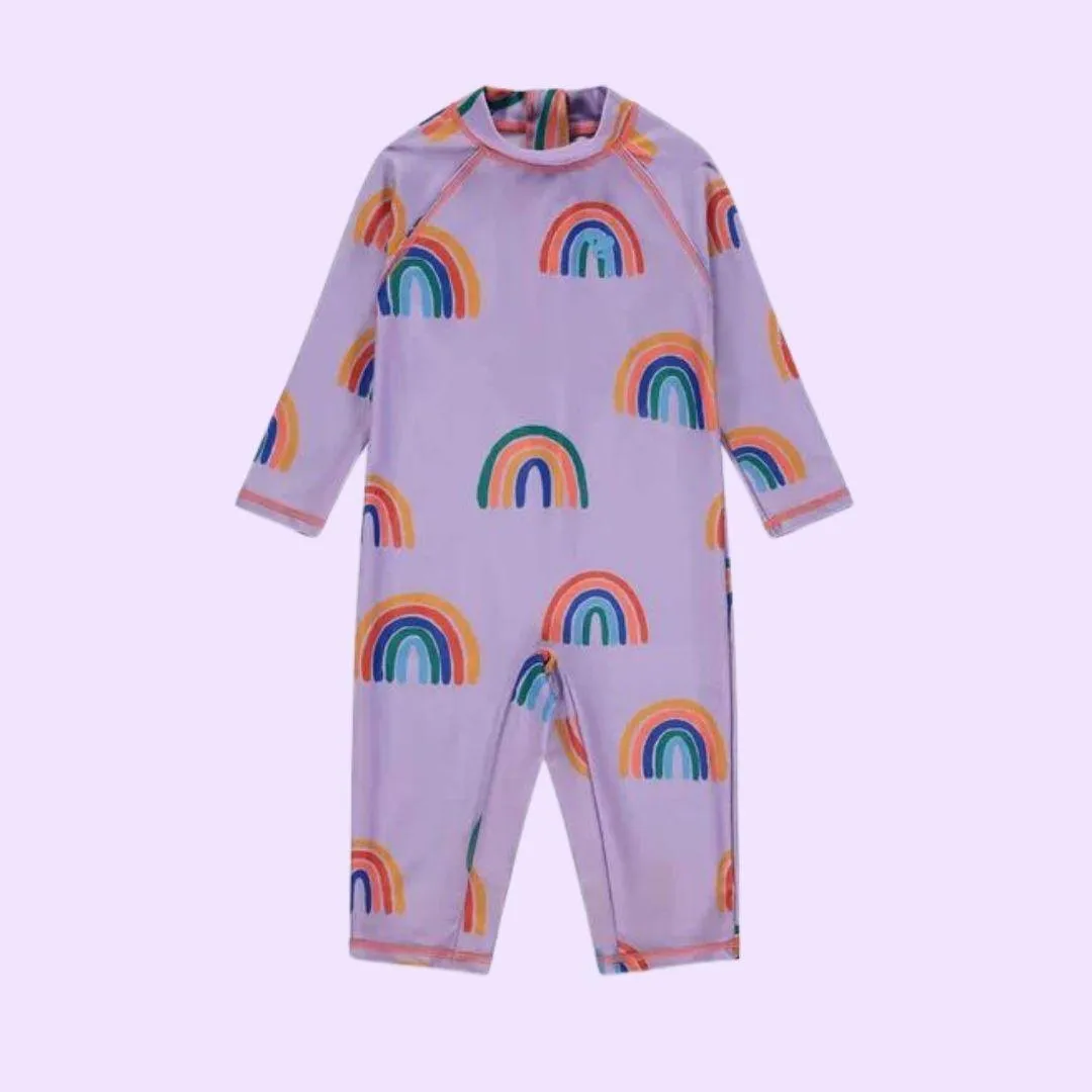 Muddy Puddles UV Protective Surf Suit - Lilac Rainbow