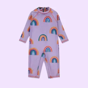 Muddy Puddles UV Protective Surf Suit - Lilac Rainbow