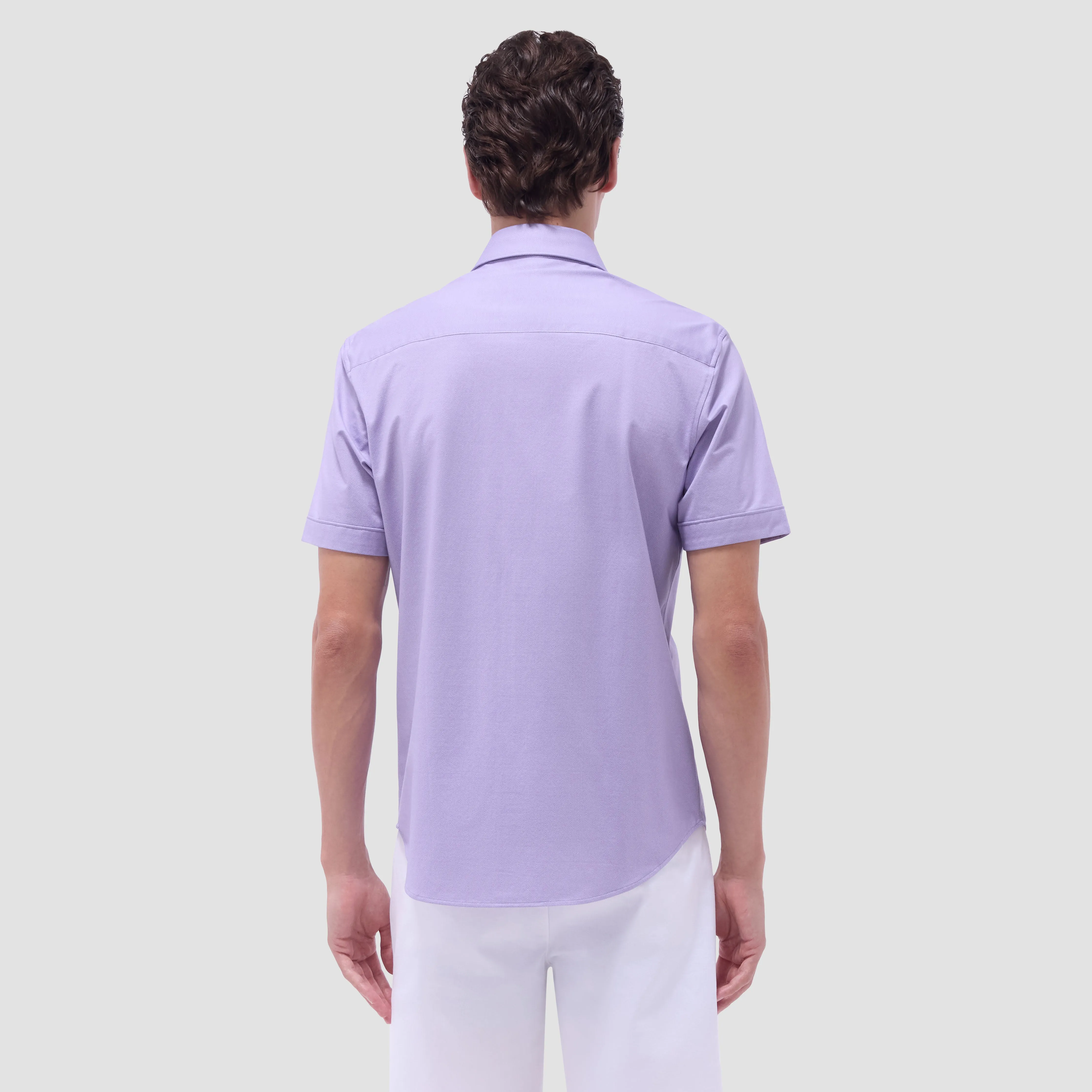 Myron Double-Sided Herringbone & Solid OoohCotton Short-Sleeve Shirt