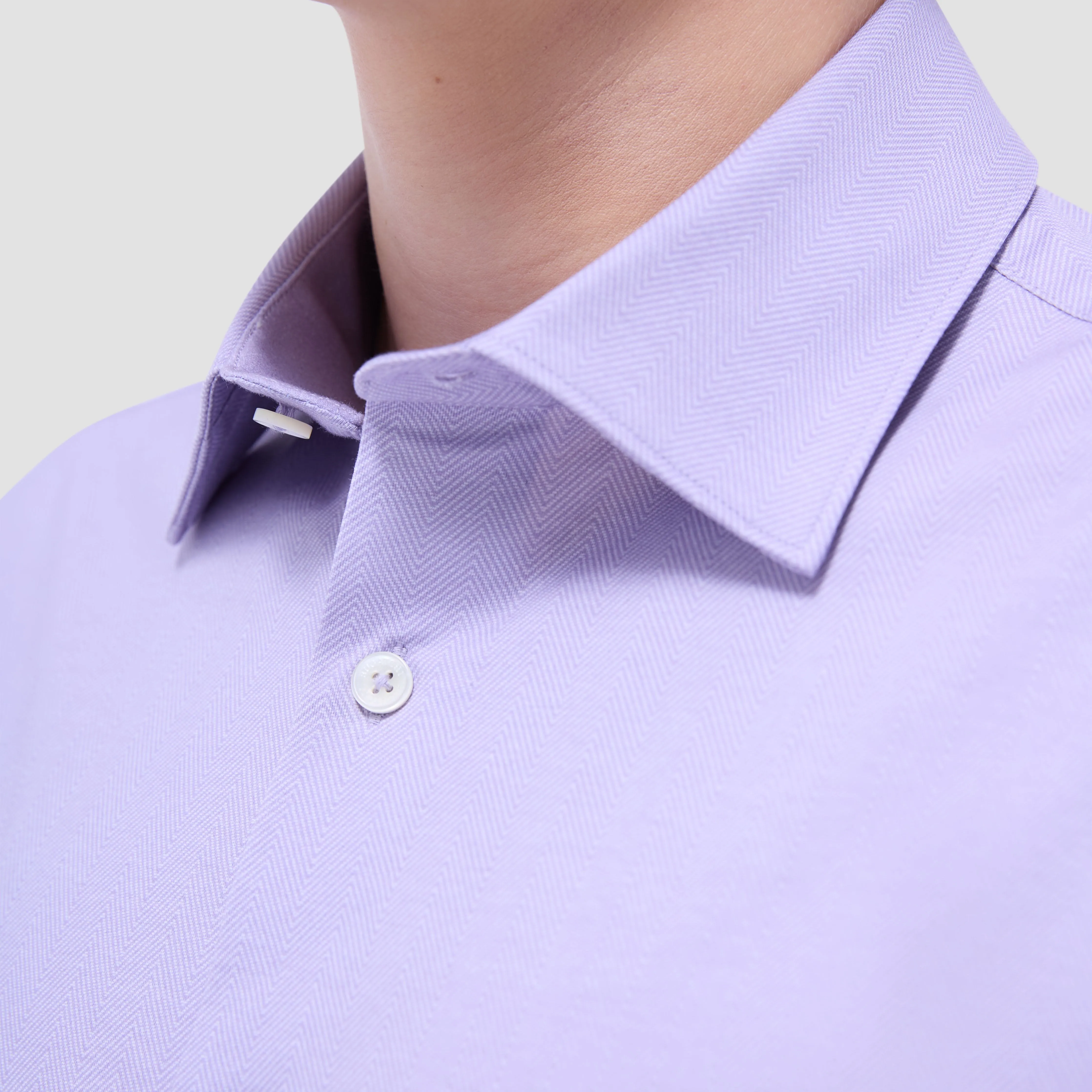Myron Double-Sided Herringbone & Solid OoohCotton Short-Sleeve Shirt
