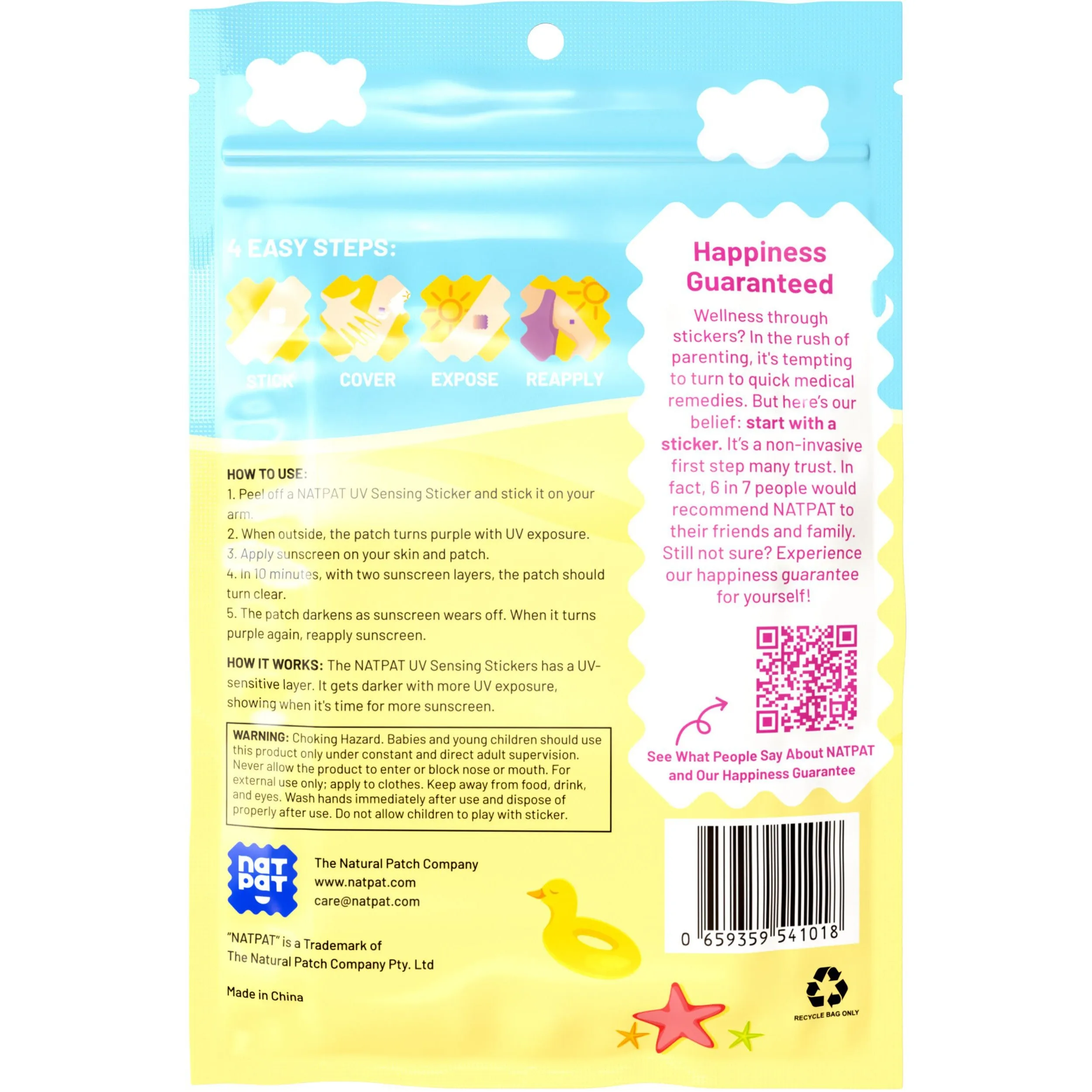 NatPat - UV Sensing Stickers (24 per pack)