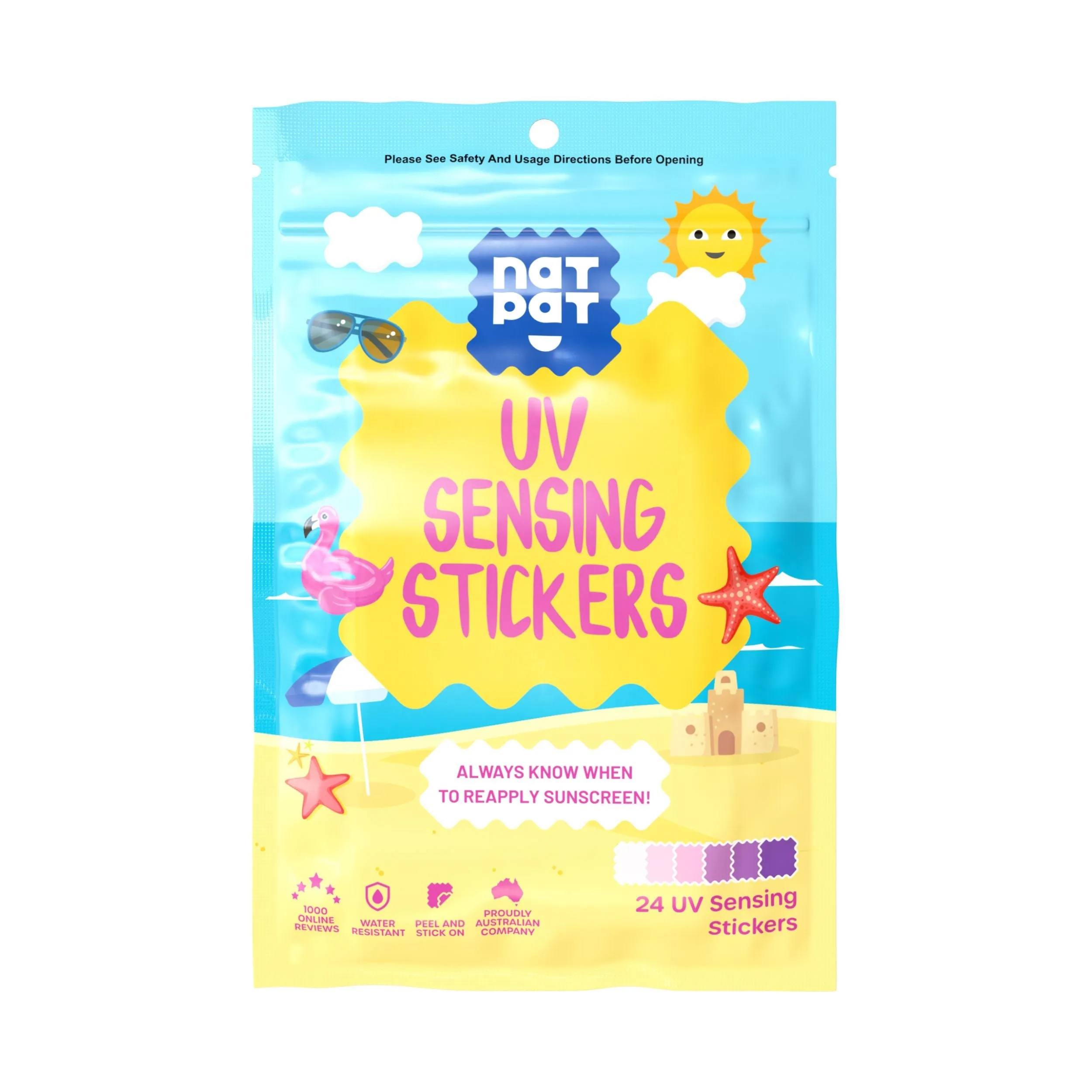 NatPat - UV Sensing Stickers (24 per pack)
