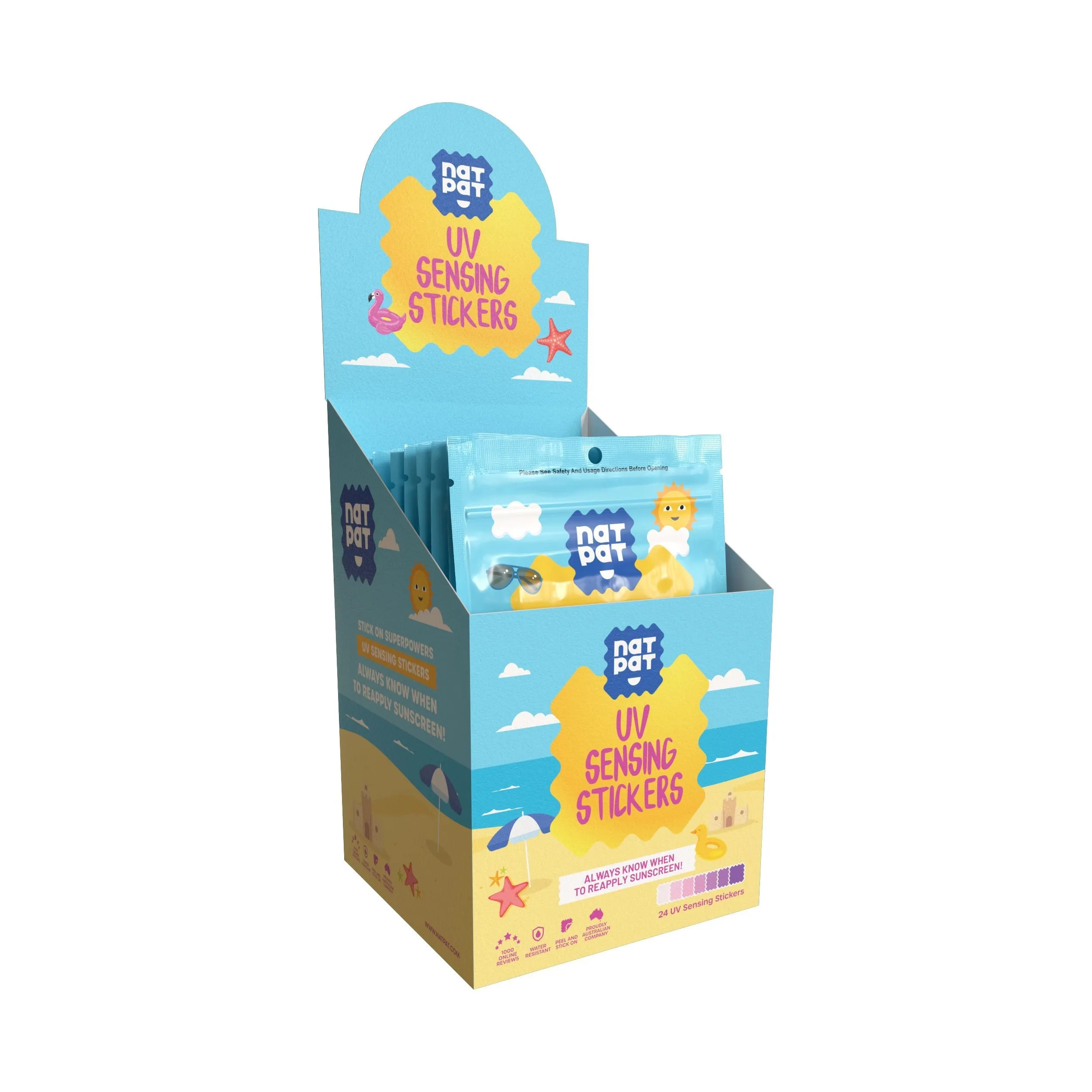 NatPat - UV Sensing Stickers (24 per pack)