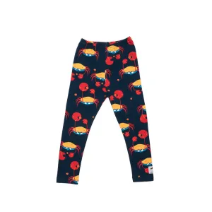 Navy Crab Leggings