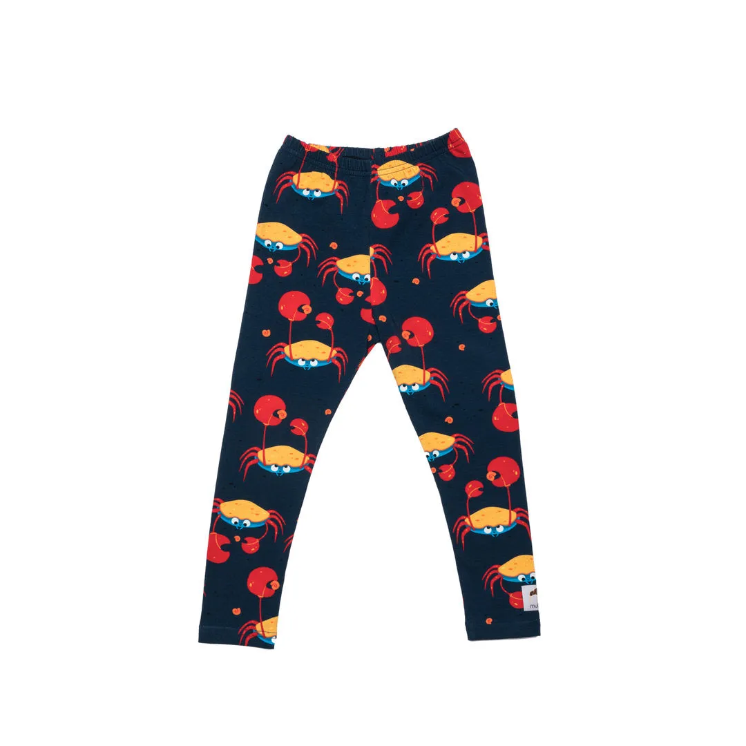 Navy Crab Leggings