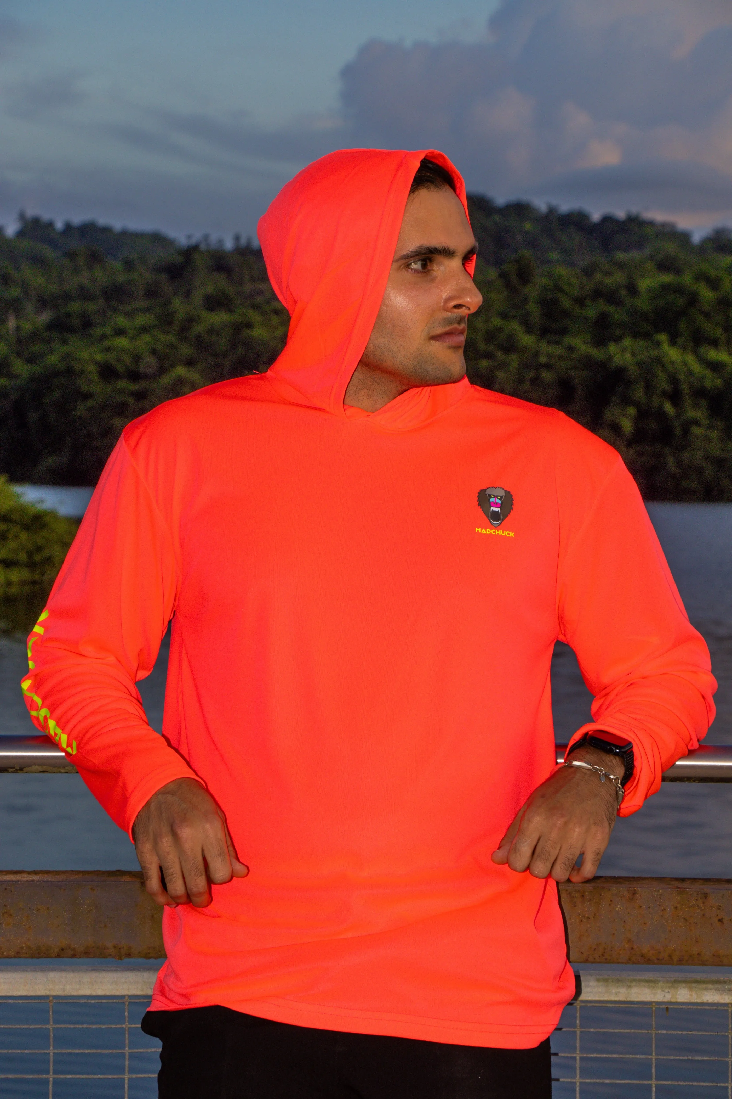 NEON CORAL RASHGUARD