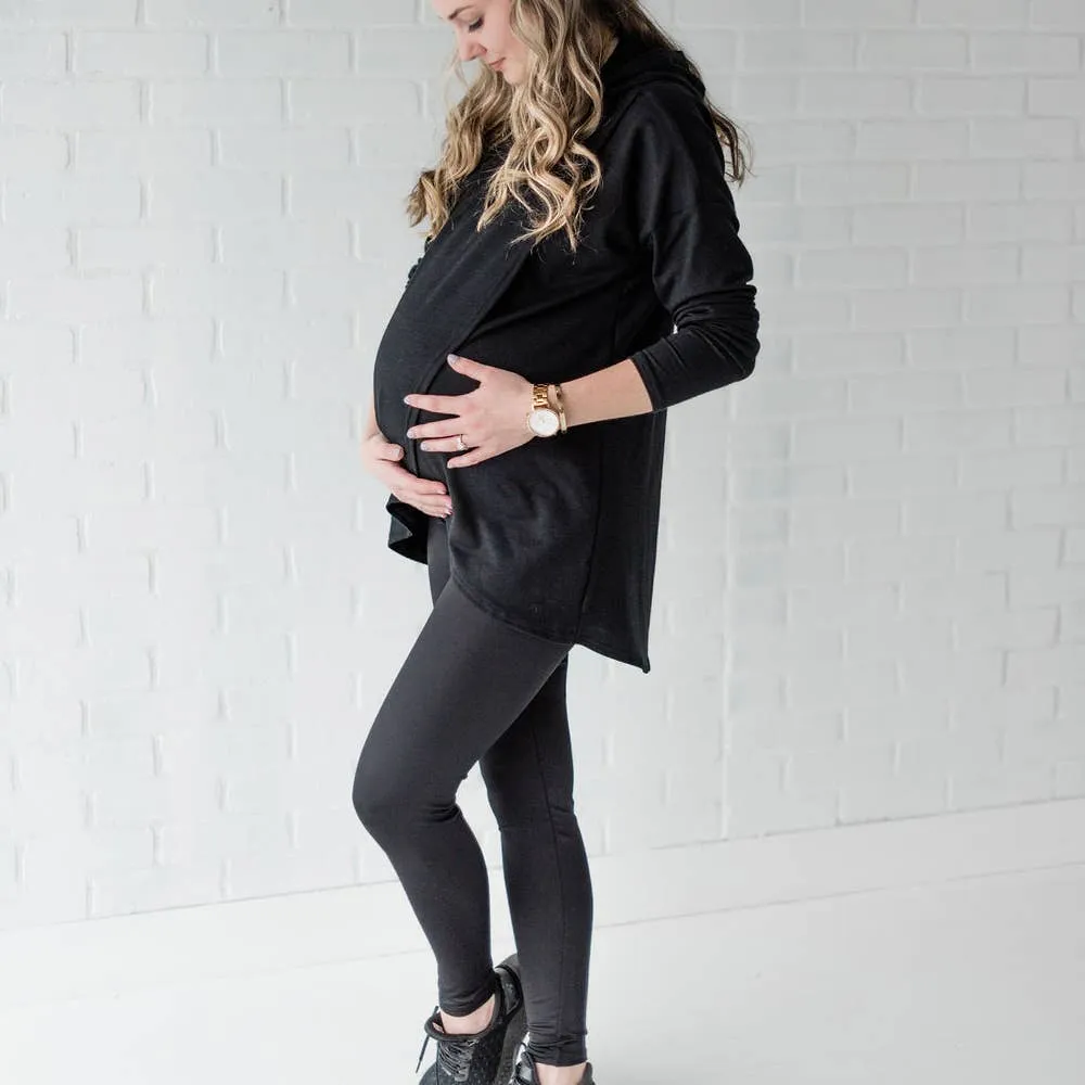 New Genes Maternity - Lynx Fully Belly Maternity Leggings-Black