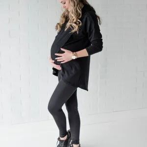 New Genes Maternity - Lynx Fully Belly Maternity Leggings-Black
