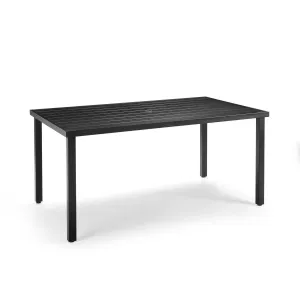 New in box! Mainstays Outdoor Metal Dining Table, 61.8" x 38.2" x 28.4", can accommodate up to 6 chairs, CHAIRS NOT INCLUDED