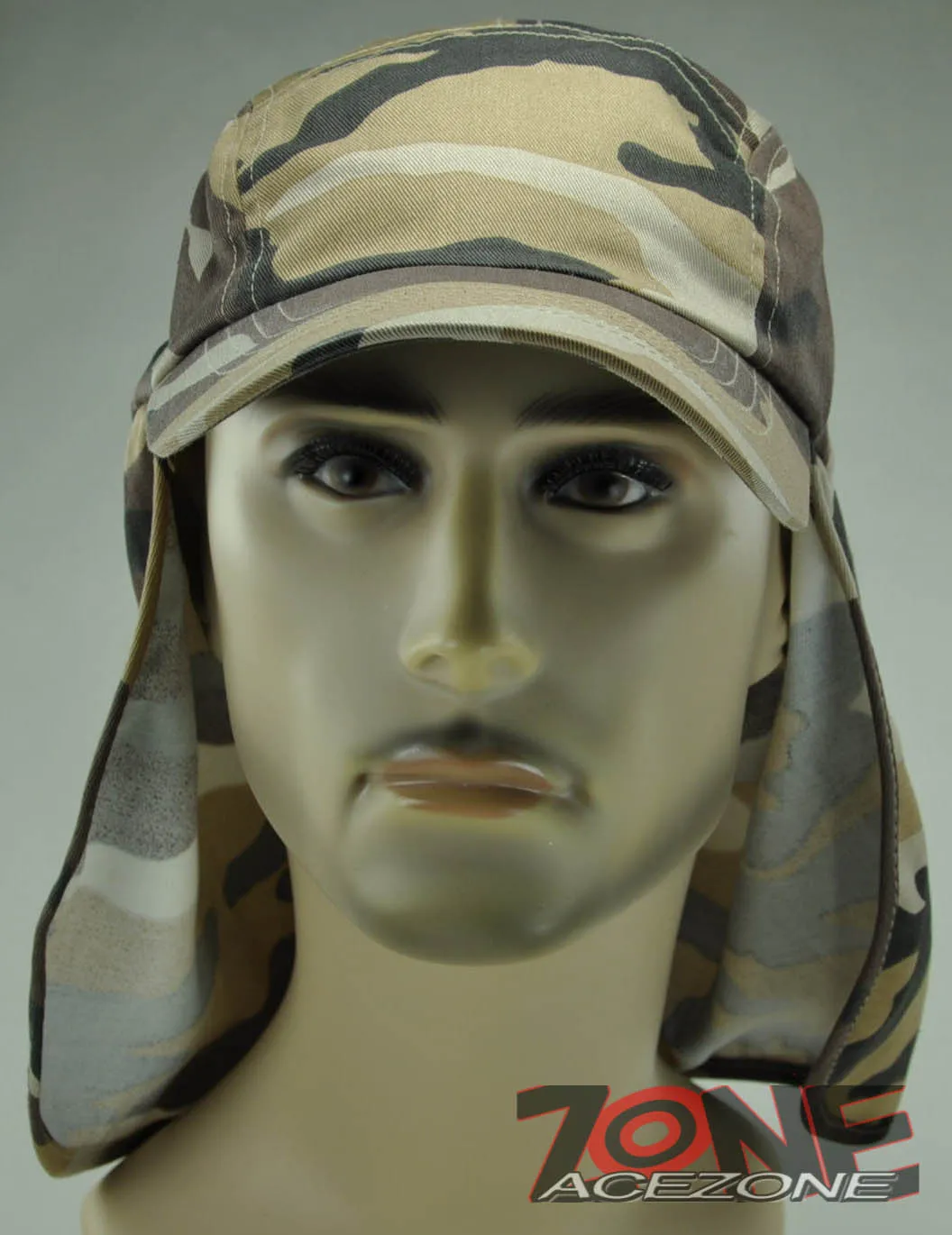 NEW UV SHIELD OUTDOOR SUN PROTECTION EARFLAP SPORT CAP HAT D1 CAMO