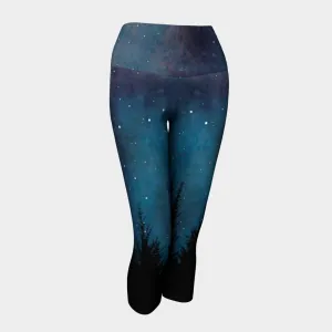 Night Sky Capri Yoga Leggings
