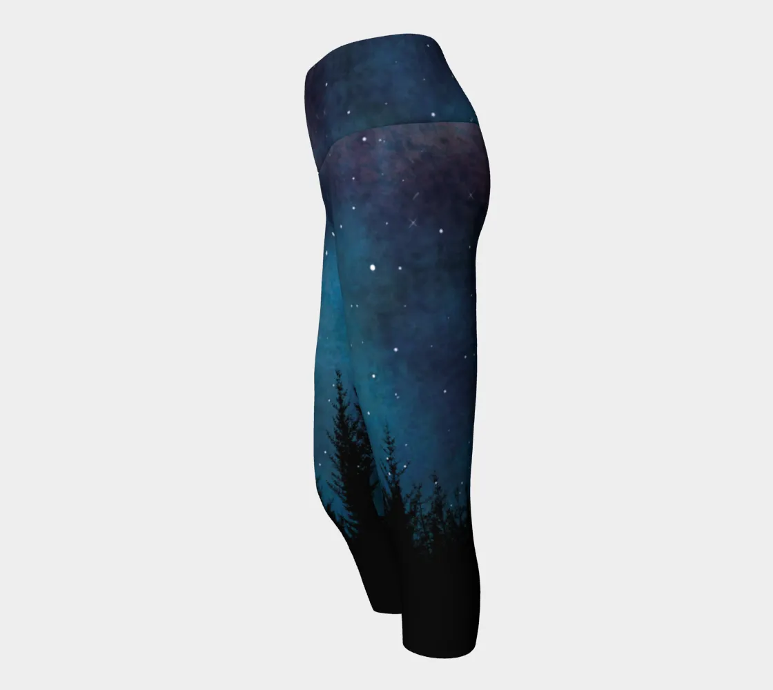 Night Sky Capri Yoga Leggings