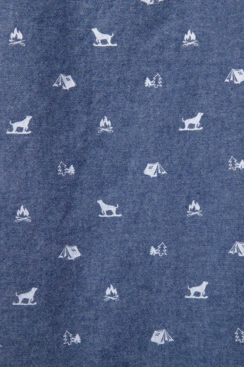 North River Chambray Camp Print Button Shirt for Men in Blue | NRM5341-HORIZON