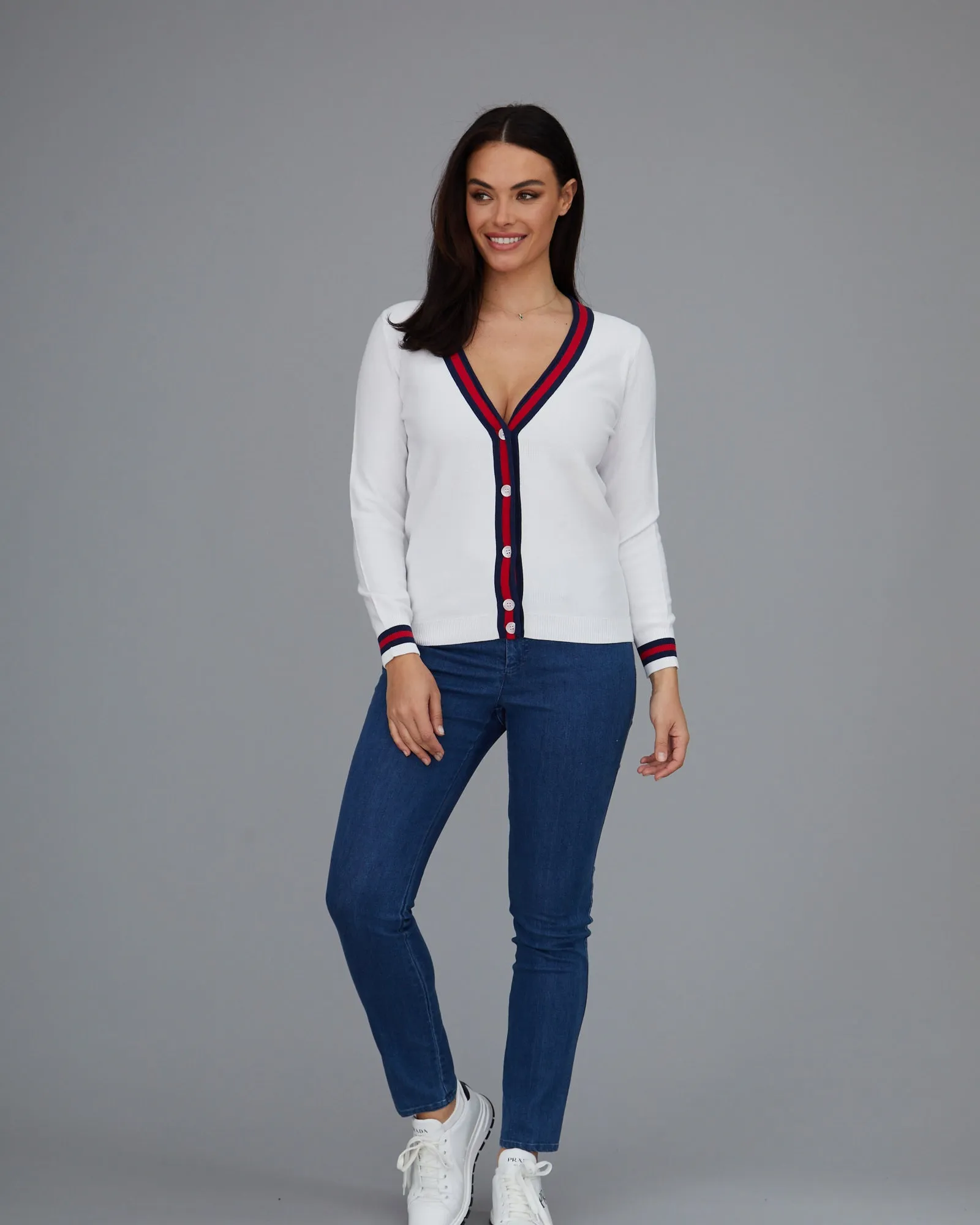 Novelty Stripe Cardigan- FINAL SALE