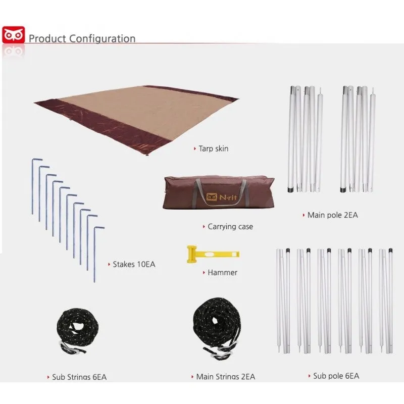 N.rit - Smart Tarp UV Blocking  (550 x 440 x 280)