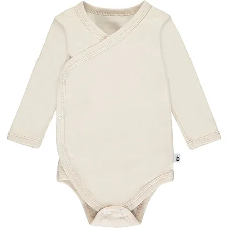 Oatmeal Long Sleeve Kimono Bodysuit - Retired