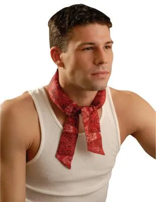 OccuNomix MiraCool Neck Bandanas, 2 in X 34 in, Cowboy Red, 940-CRD