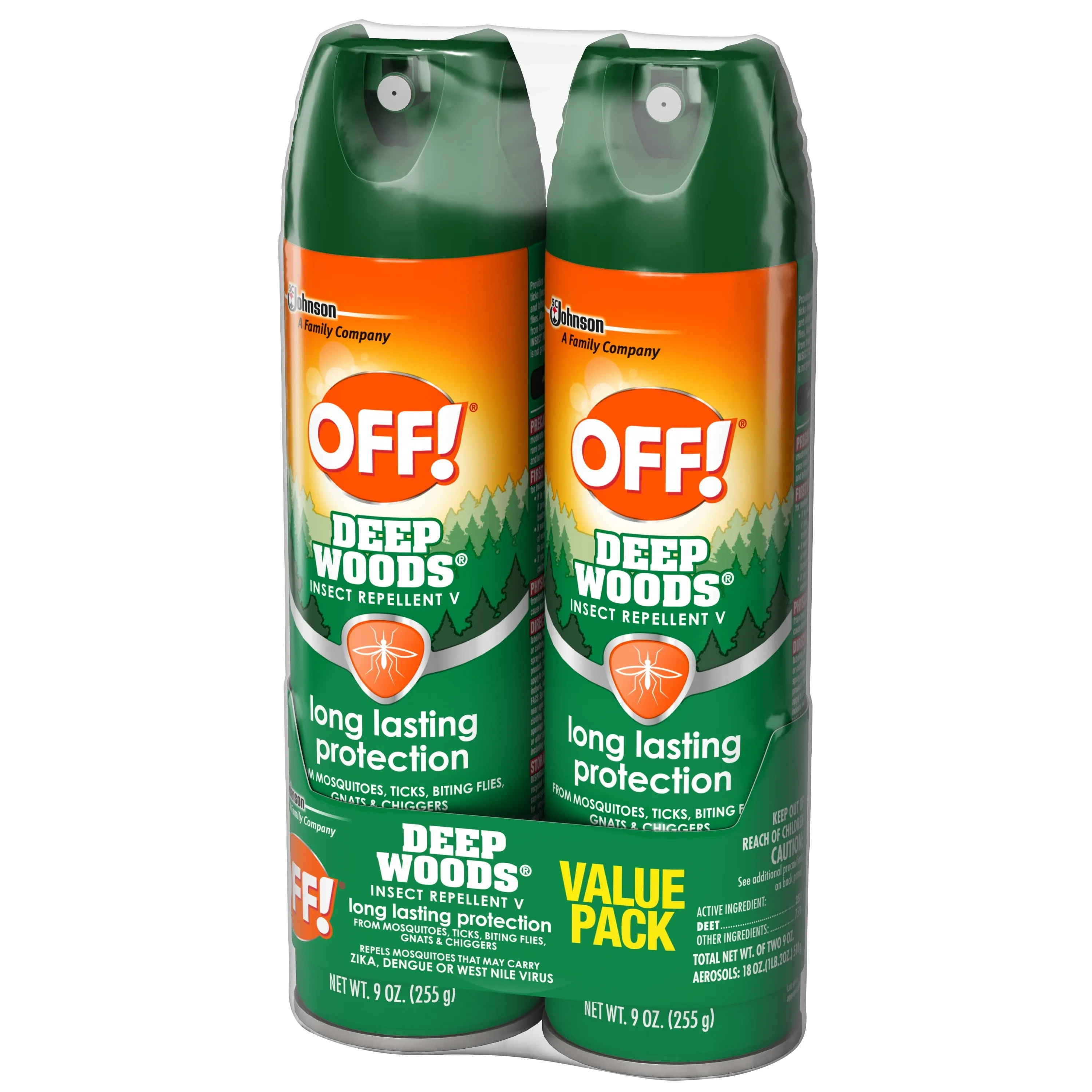 OFF! Deep Woods Insect Repellent V, 8 oz, 2 ct
