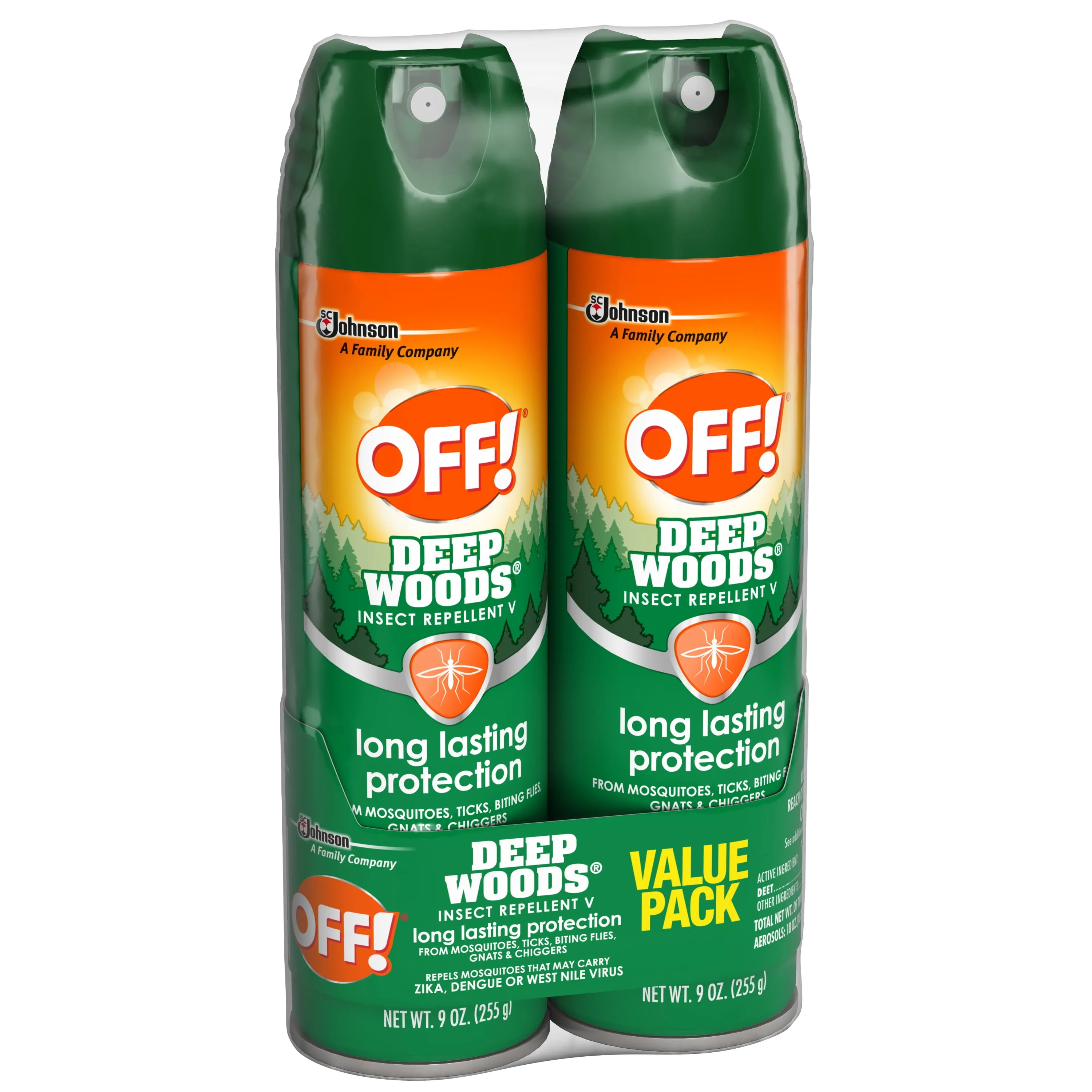 OFF! Deep Woods Insect Repellent V, 8 oz, 2 ct