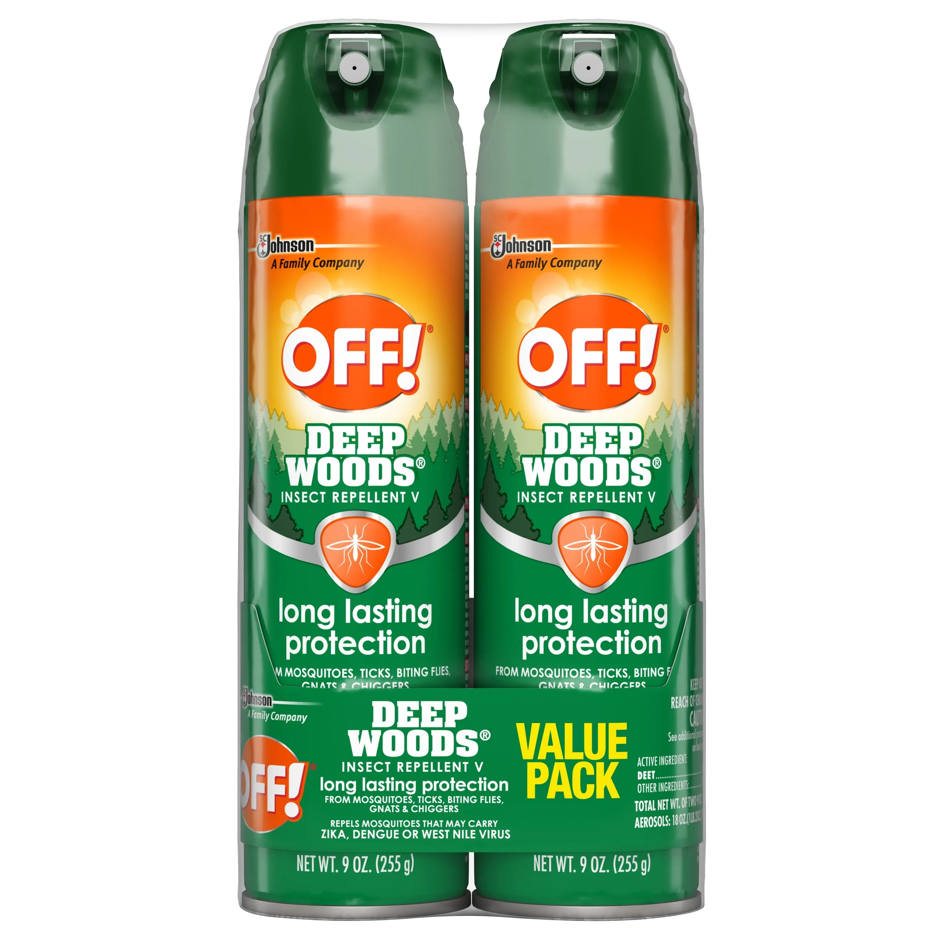 OFF! Deep Woods Insect Repellent V, 8 oz, 2 ct