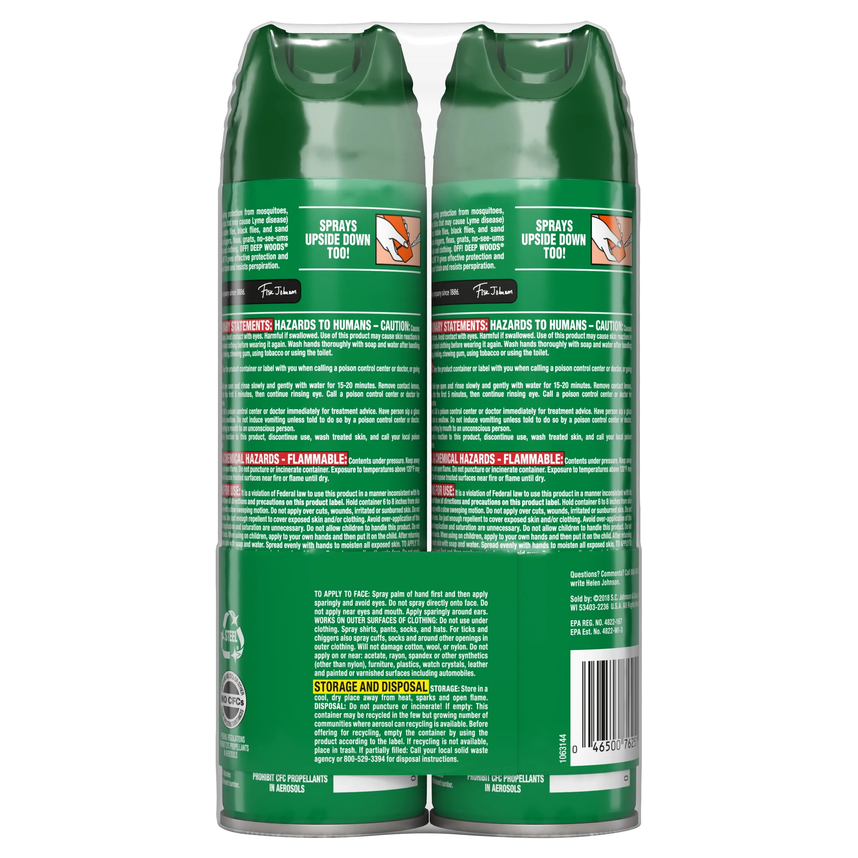 OFF! Deep Woods Insect Repellent V, 8 oz, 2 ct