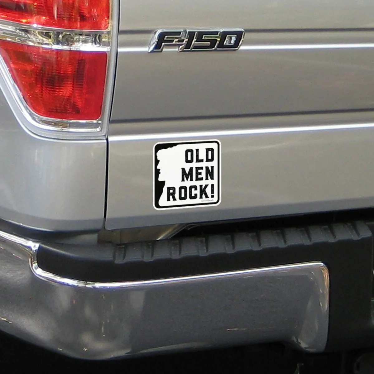 Old Men Rock Sign Sticker