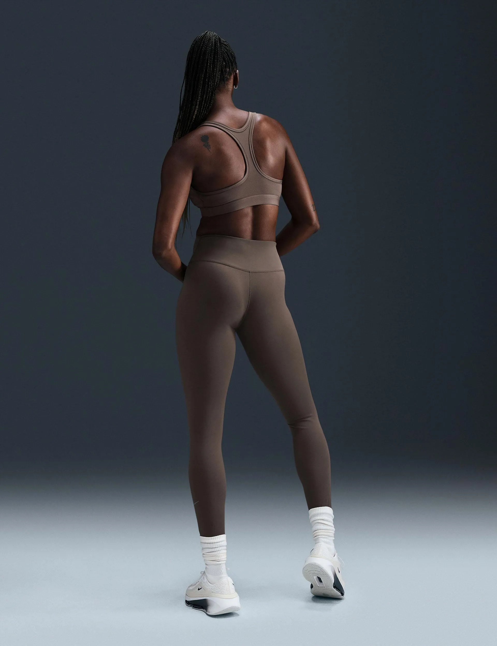 One High Waisted Leggings - Ironstone/Black