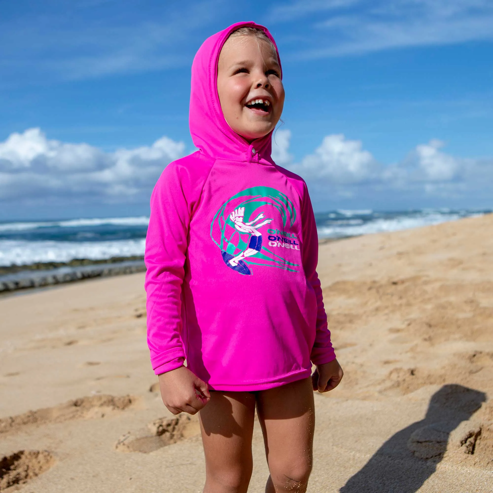 O'Neill Toddler O'Zone Long Sleeve Sun Hoodie  - Berry