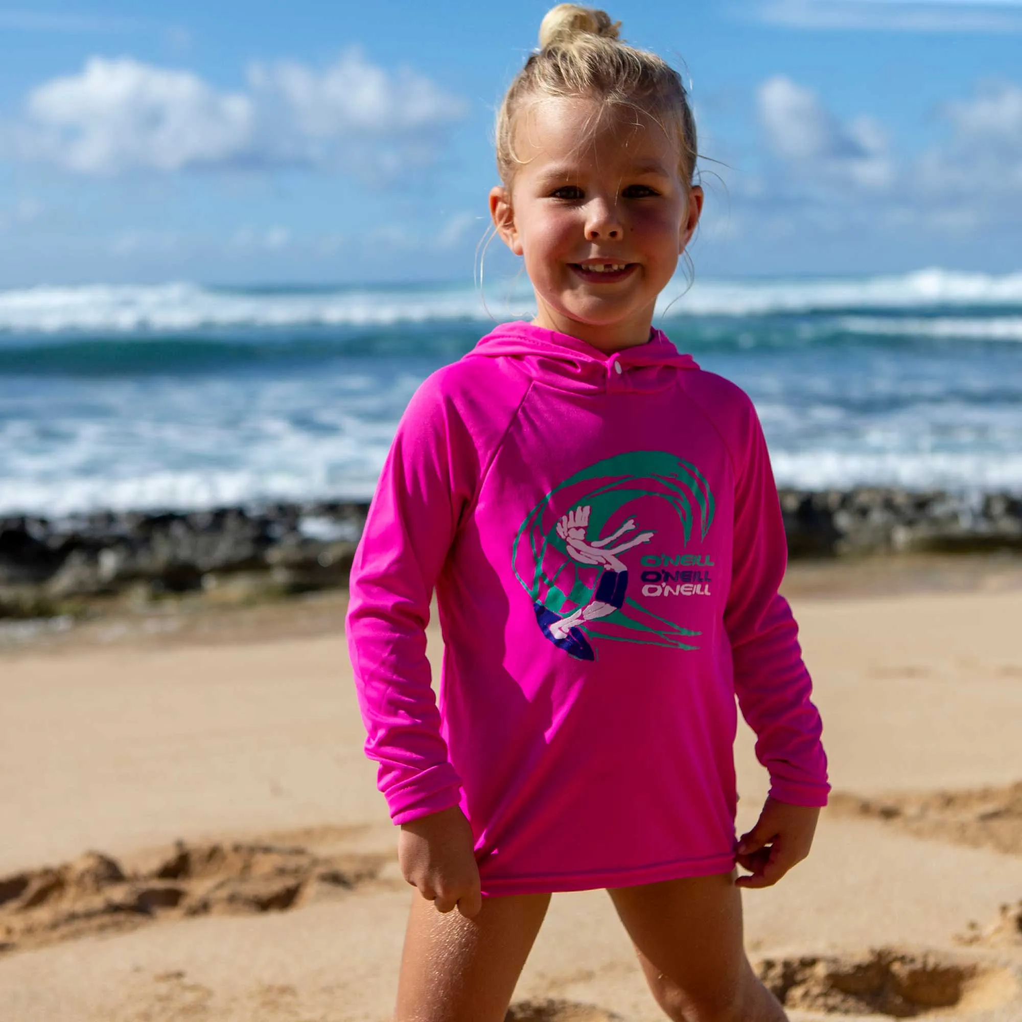 O'Neill Toddler O'Zone Long Sleeve Sun Hoodie  - Berry