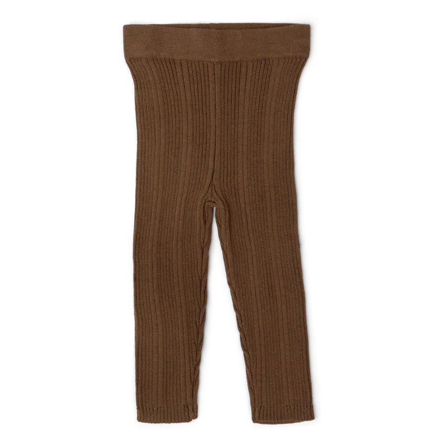 Organic Ribbed Leggings - Espresso