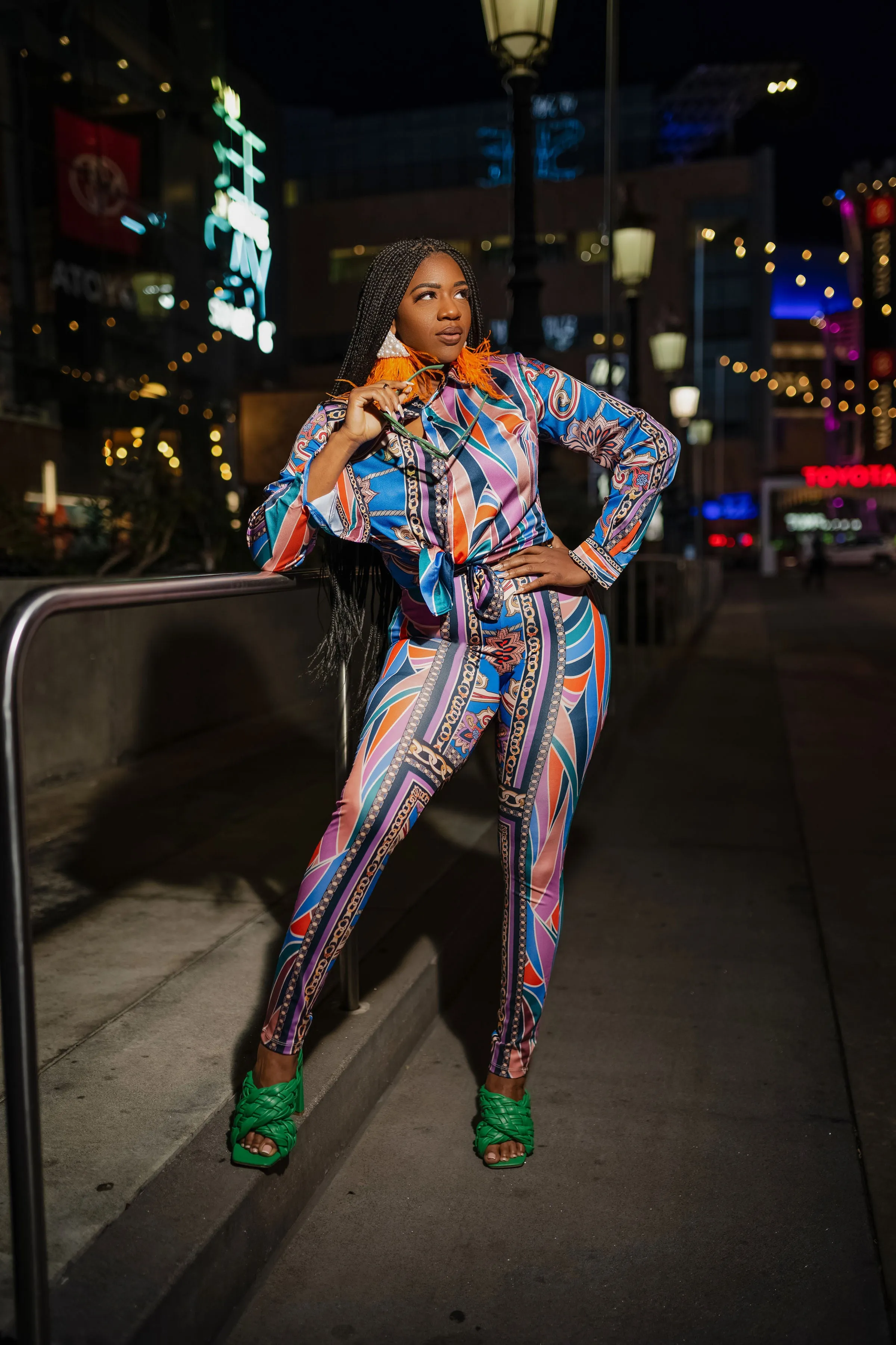Own the Night | Legging Set | Multi Orange