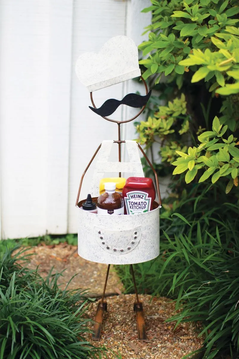 Painted Metal Mr. BBQ