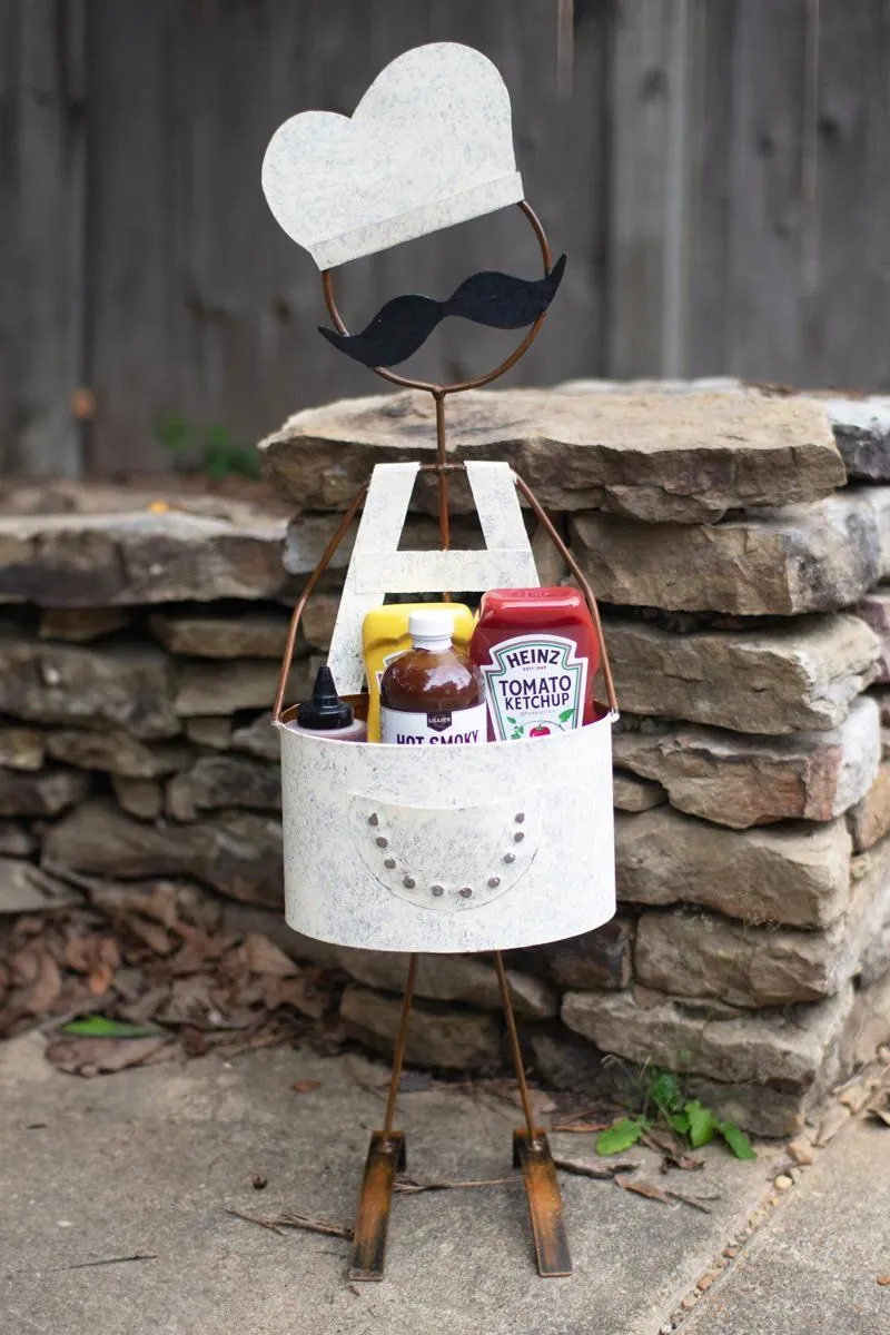 Painted Metal Mr. BBQ