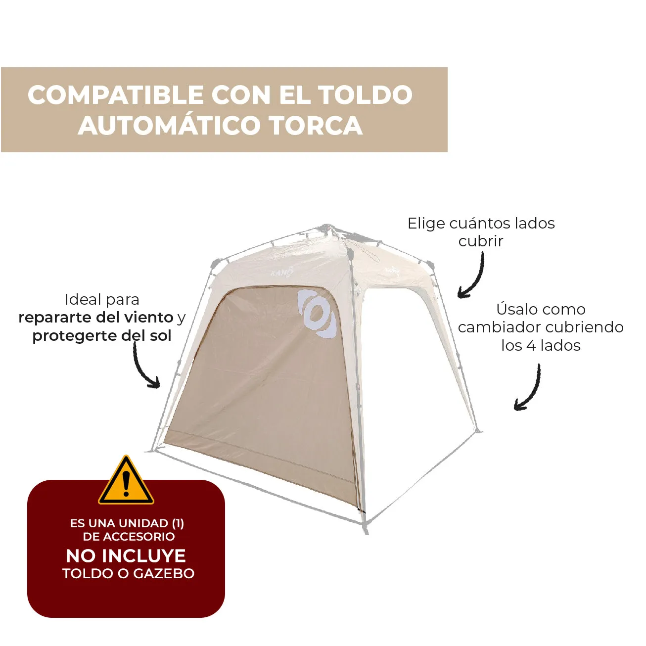 Pared Lateral para Gazebo Automático Torca