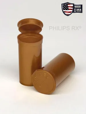 Philips RX 13 Dram Pop Top Vial - 1 Gram - Child Resistant - Gold - Opaque (315 Count)