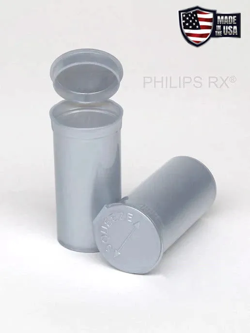 Philips RX 13 Dram Pop Top Vial - 1 Gram - Child Resistant - Silver - Opaque (315 Count)
