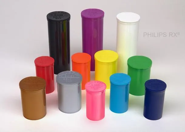 Philips RX 30 Dram Pop Top Vial - 1/4 Oz - Child Resistant - Smoke - Translucent (150 Count)