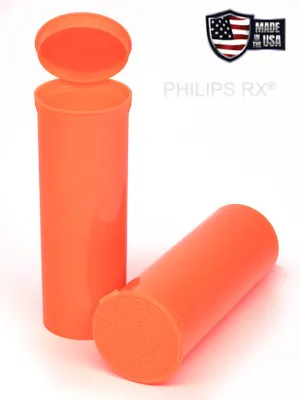 Philips RX 60 Dram Pop Top Vial - 1/2 Oz - Child Resistant - Opaque Mango - Pallet (5,400 Count)