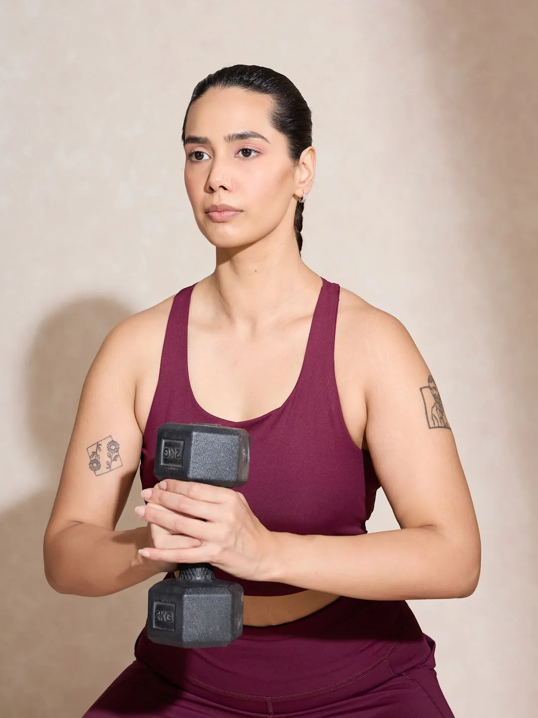 Plum High Impact Action Bra & Aura Leggings