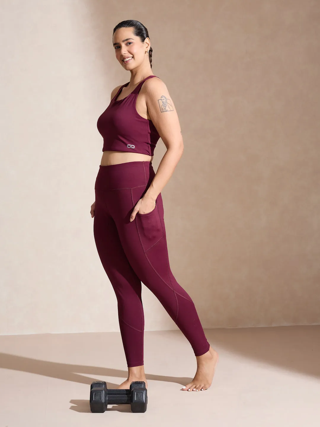 Plum High Impact Action Bra & Aura Leggings