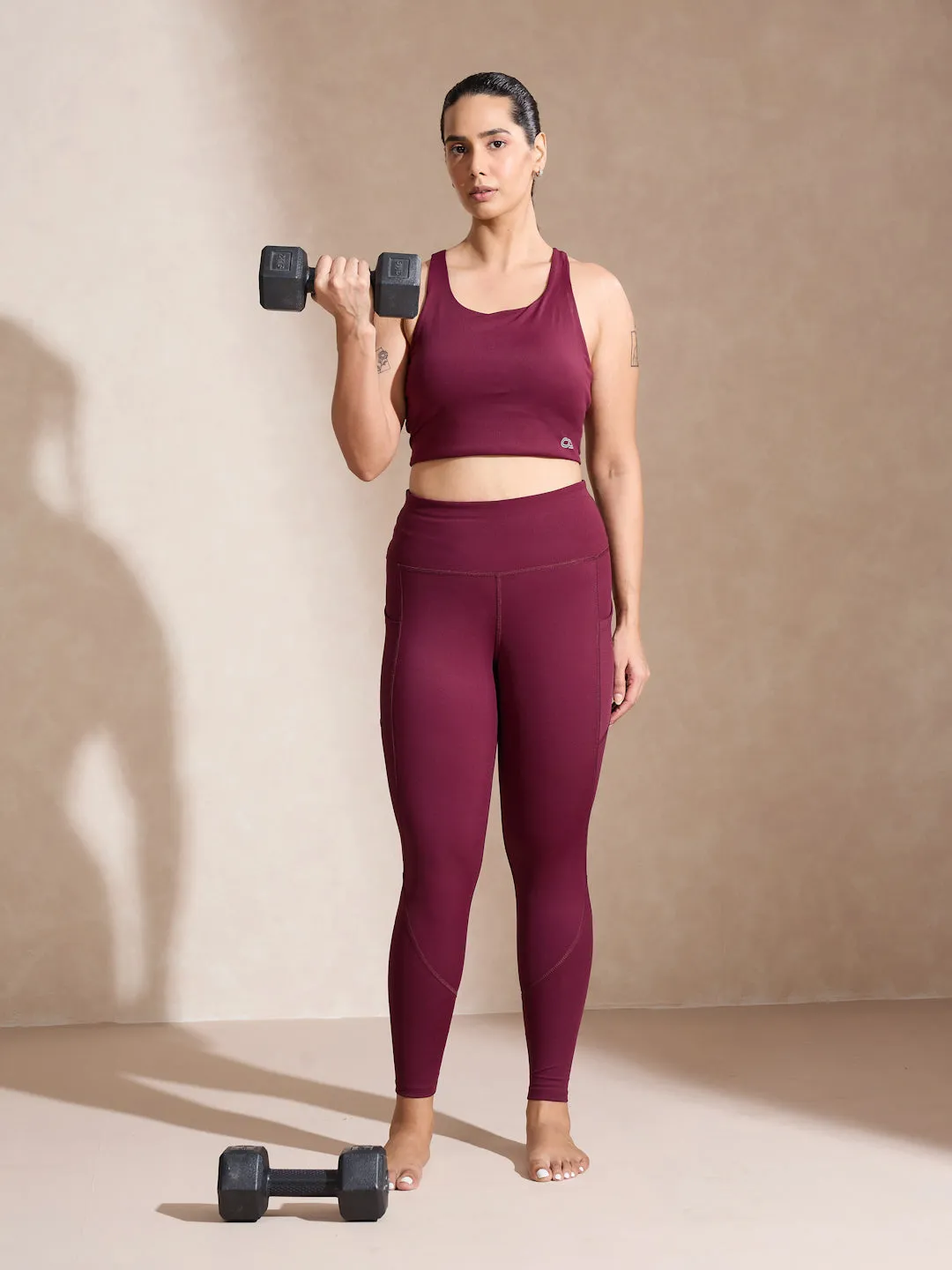 Plum High Impact Action Bra & Aura Leggings