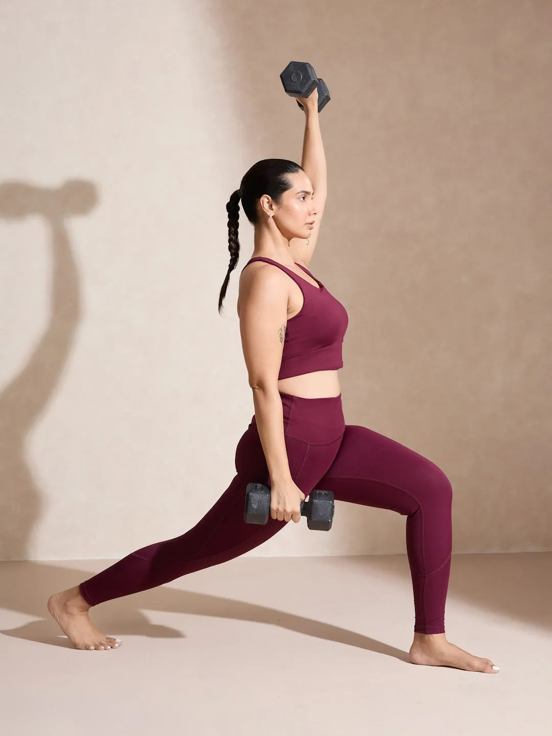 Plum High Impact Action Bra & Aura Leggings