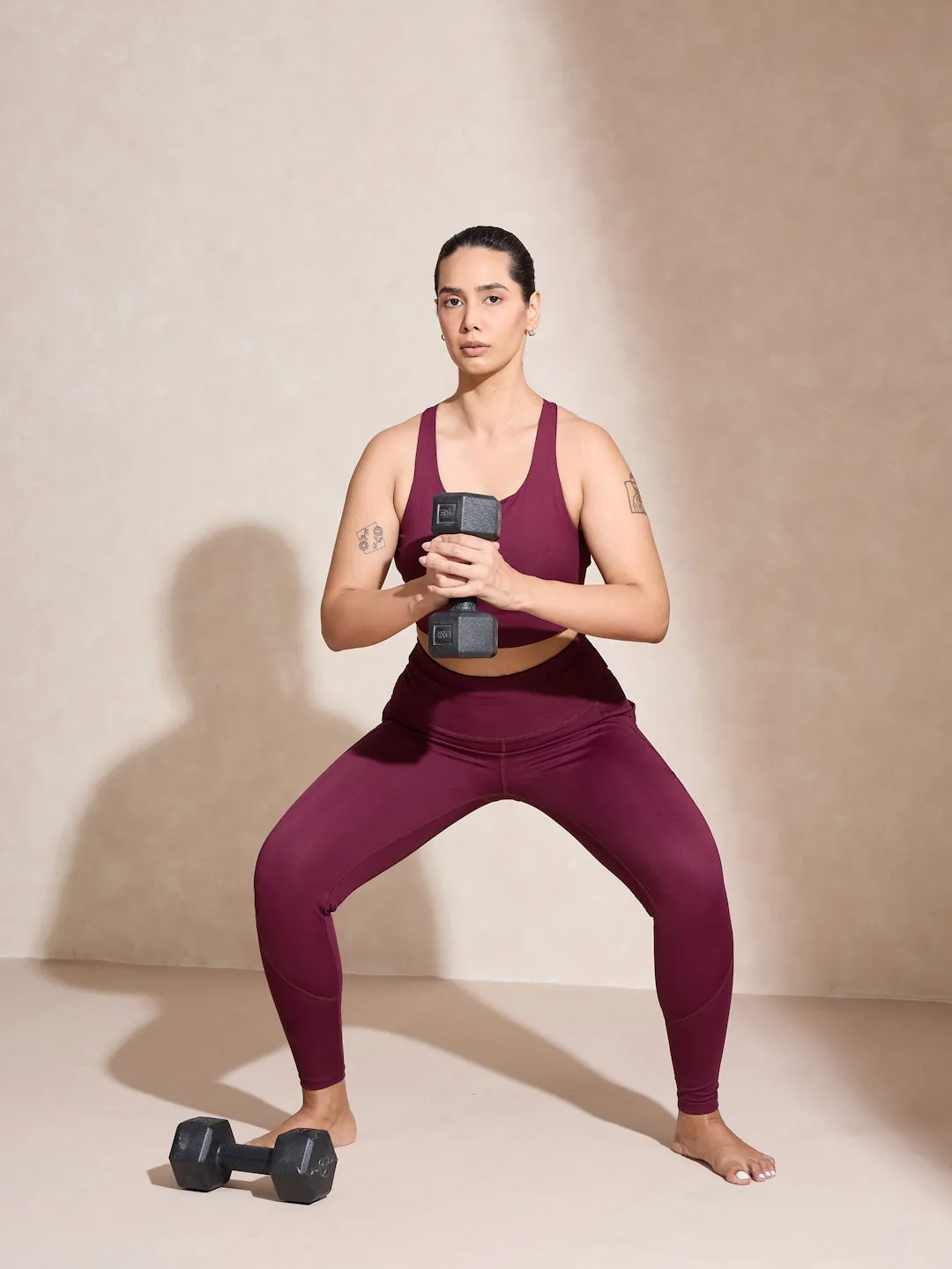 Plum High Impact Action Bra & Aura Leggings