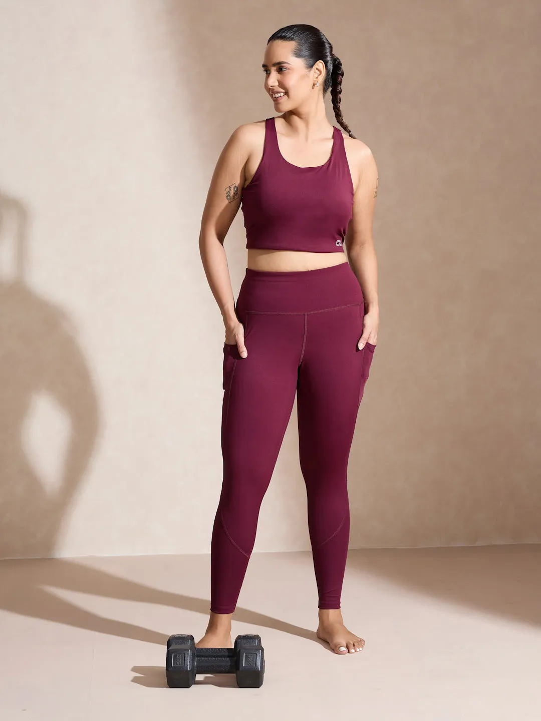 Plum High Impact Action Bra & Aura Leggings