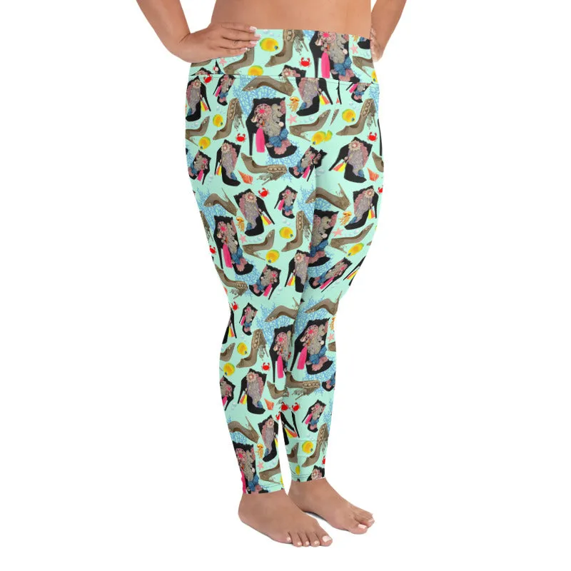 Plus Size Leggings Reef 'Ocean'