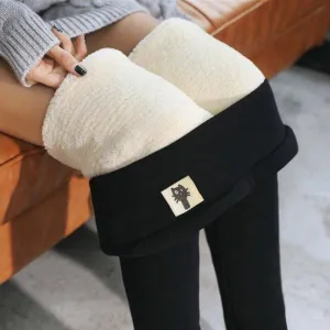 Plus Size Winter Warm Leggings Women Solid Black Leggings Women High Waist Casual Leggings Women