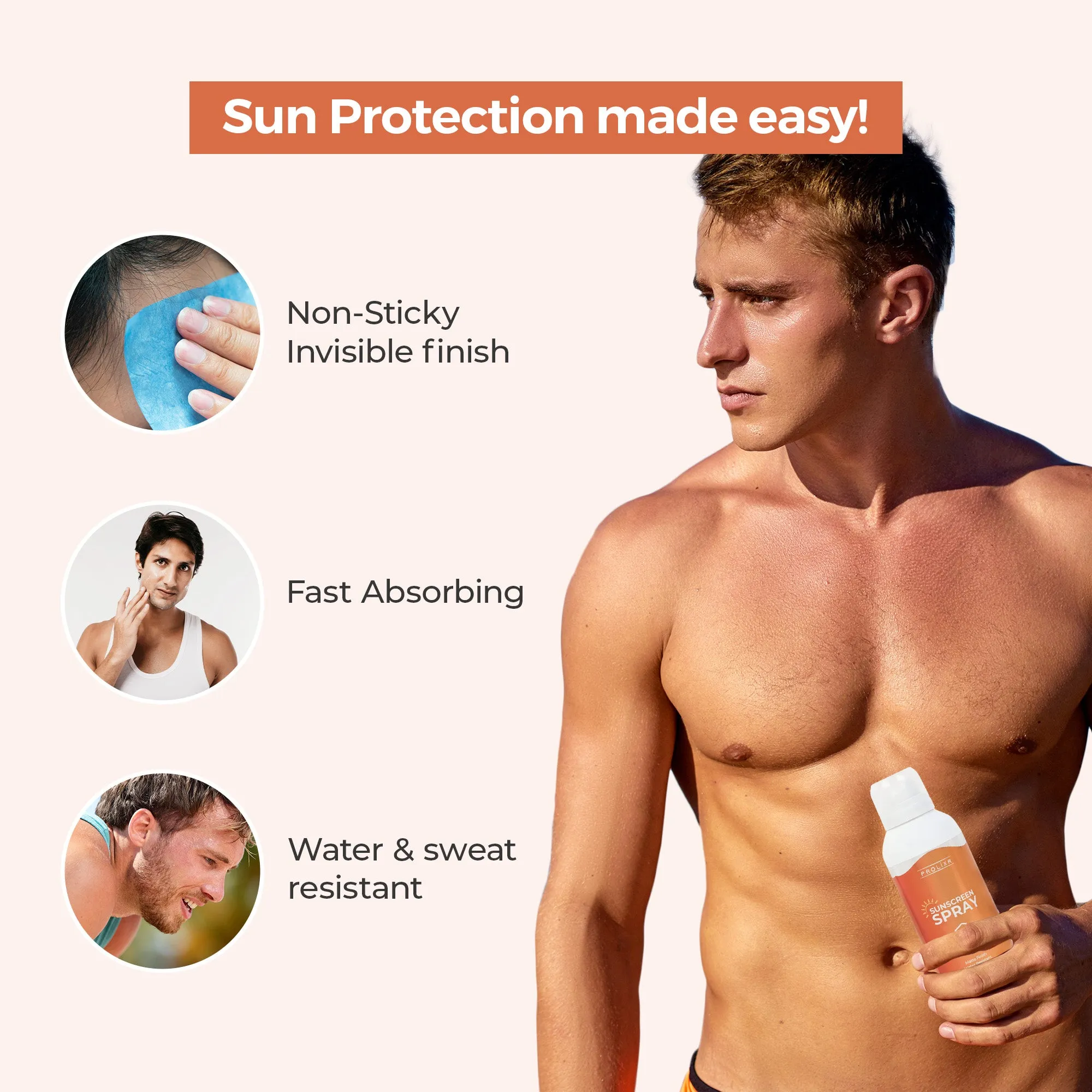 Prolixr Sunscreen SPF 50 PA    | Sunscreen for Men | Sunscreen Spray | Sunscreen for oily skin and for Dry Skin | Body Sunscreen | water resistant | Matte Sunscreen | 100 ml