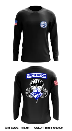 Protection Cell, XVIII ABN Corps Core Men's LS Performance Tee - xRLzqt